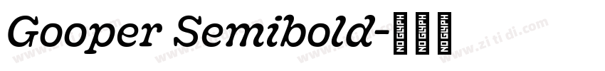 Gooper Semibold字体转换